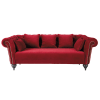 Sofa 3-Sitzer aus Samt, rot